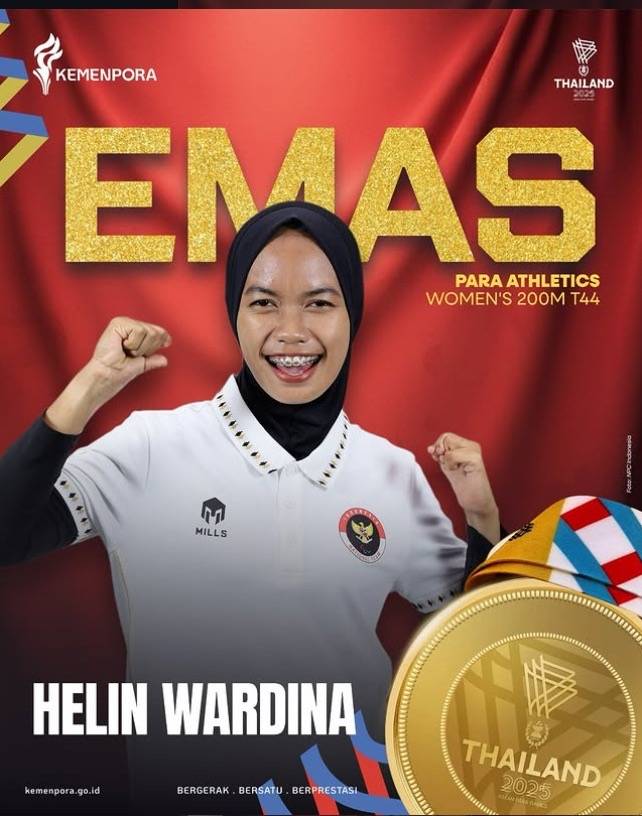Mahasiswi ISNJ Bengkalis Raih Emas di 13th ASEAN Para Games 2025 Thailand