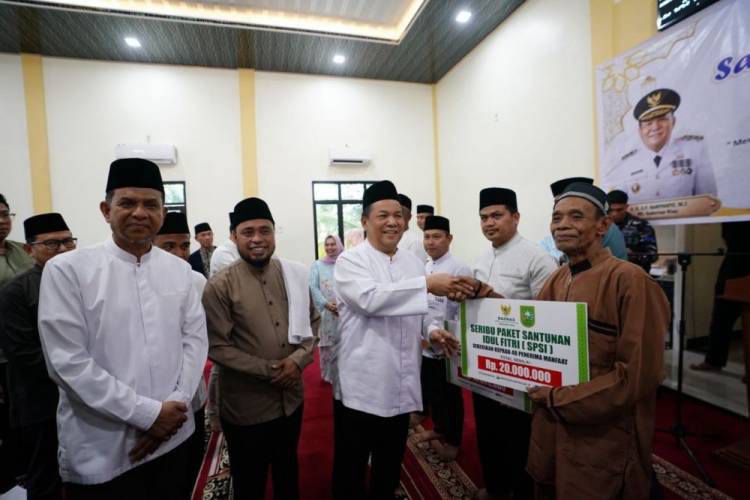 Safari Ramadan 1447 H, Pemprov Riau Bantu Masjid dan Santuni Yatim di Bengkalis