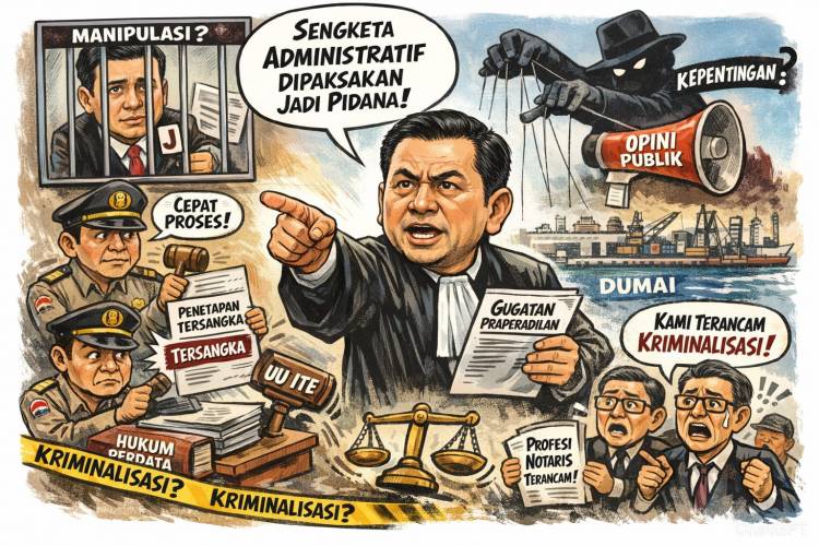 Penetapan Tersangka Notaris J di Dumai, Sengketa Administratif Dipaksakan Jadi Pidana