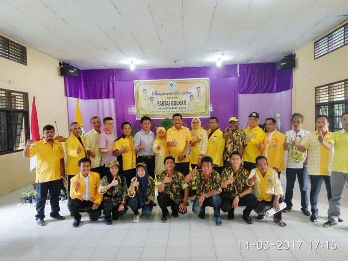Ashar Terpilih Aklamasi Pimpin Golkar PK Bukit Kapur