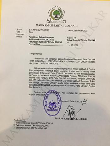 Musda DPD Golkar Riau Terpaksa Ditunda, Ini Alasanya!
