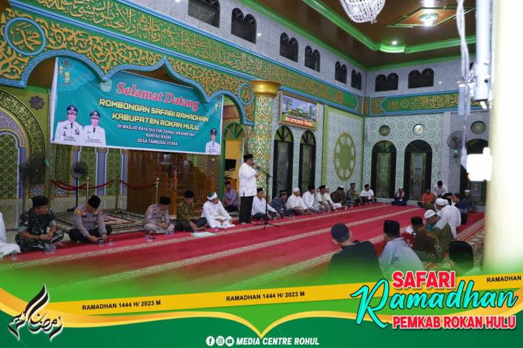 Safari Ramadhan Pemkab Rohul di Tambusai Utara, Anak Yatim dan Kaum Dhuafa Terima Bantuan