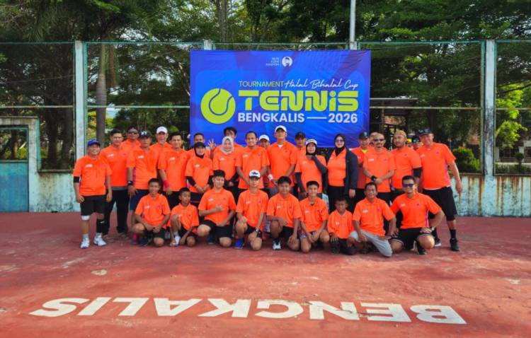 Turnamen Tenis Halal Bihalal Cup 2026 Bengkalis Pererat Silaturahmi Warga