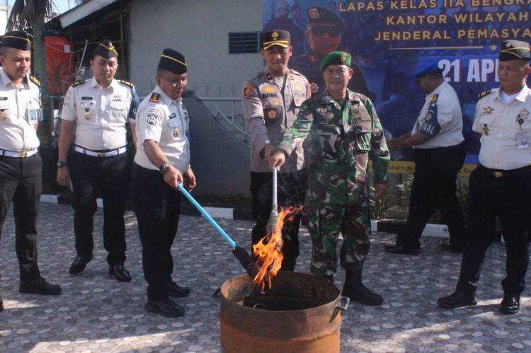 Lapas Bengkalis Musnahkan Barang Terlarang dan Gaungkan Zero Tolerance