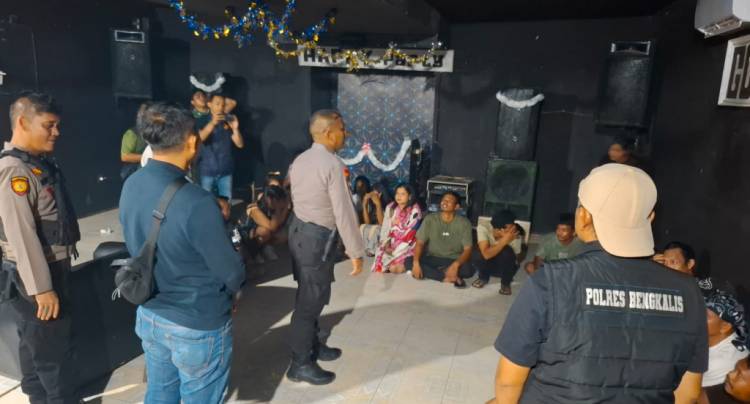 Polisi Bengkalis Razia Tempat Hiburan Malam, 7 Orang Positif Narkoba