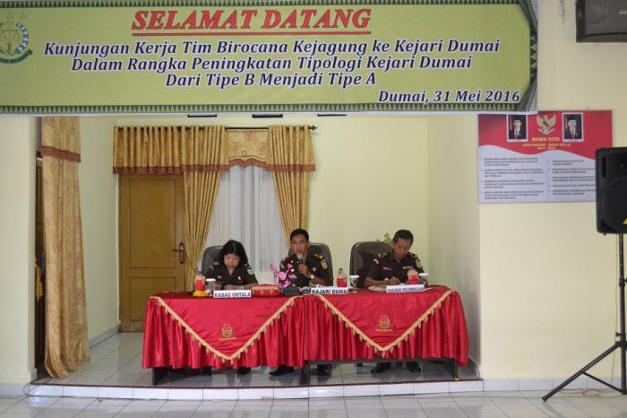 Tim Birocana Kejagung RI, Melakukan Kunjungan Kerja ke Kejaksaan Negeri Dumai