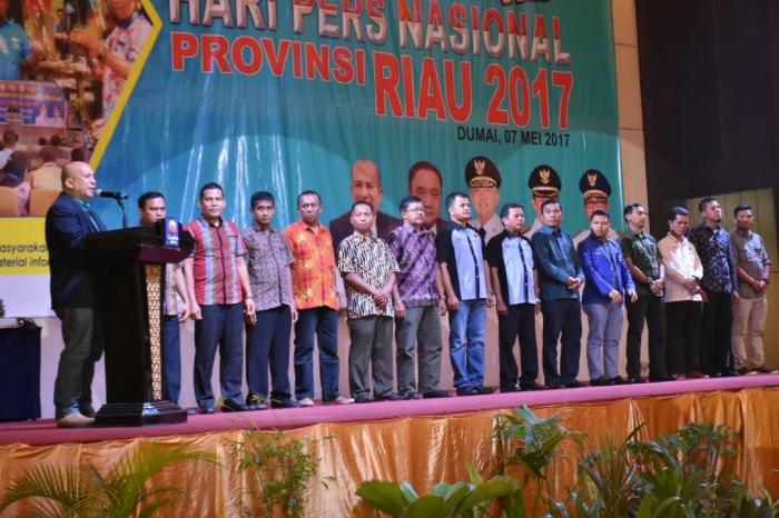 Ikrar Tolak Berita Hoax Dibacakan Wartawan PWI Se Riau