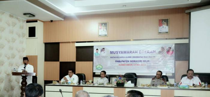 Bupati Wardan Buka Penyelenggaraan Musda IKA UR Inhil