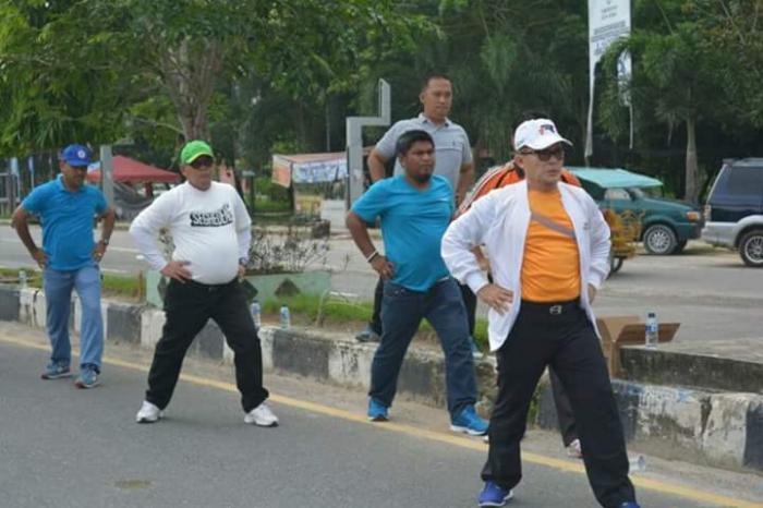 Walikota Dumai Bersama Warga Senam Sehat