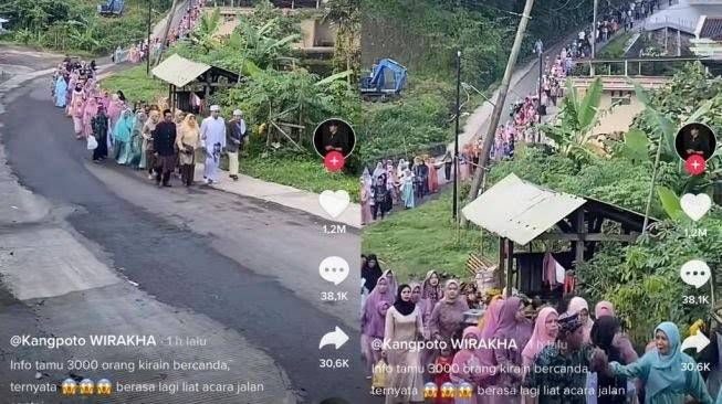 Viral, Video Penganten Pria Bawa Rombongan 3.000 Orang