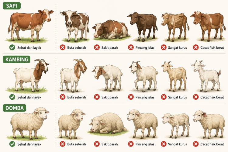 Hewan Qurban yang Tidak Sah Menurut Islam: Ciri-Ciri, Syarat, dan Dalil Lengkap