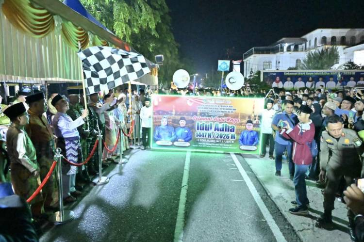 Wabup Bengkalis Resmi Lepas Pawai Takbir Idul Adha 1447 H