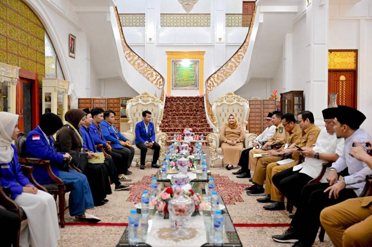 Temui Bupati Kasmarni, PMII Bengkalis Paparkan Gagasan Kritis Pembangunan Daerah