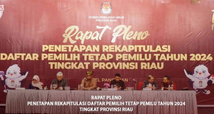 Pleno KPU Riau Tetapkan DPT Pemilu 2024 Sebanyak 4.732.174 Pemilih