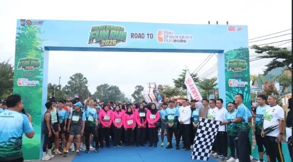 Polres Bengkalis Perkuat Sinergitas Lewat Fun Run Hari Bhayangkara 2026