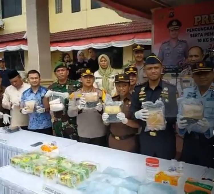 Polres dan BC Bengkalis Gagalkan Penyelundupan Sabu dan Ribuan Pil Ekstasi di Rupat