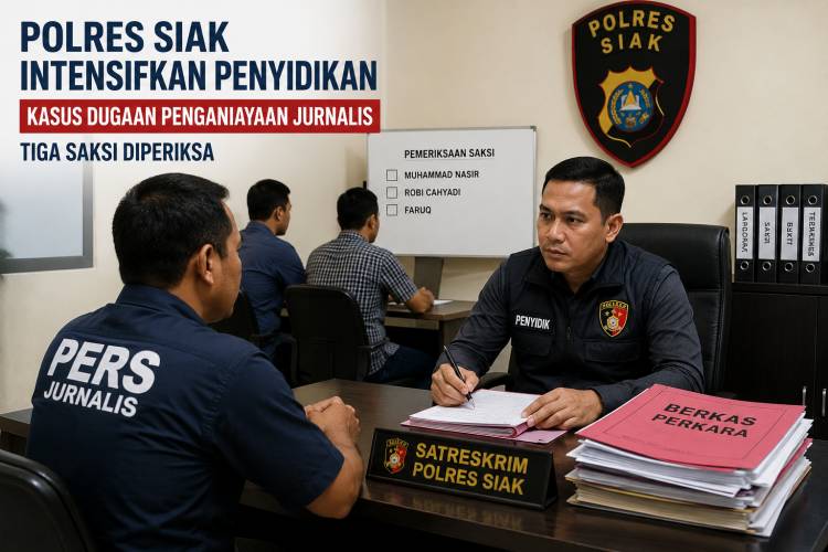 Kasus Dugaan Penganiayaan Jurnalis di Siak Berlanjut, Polisi Periksa Tiga Saksi