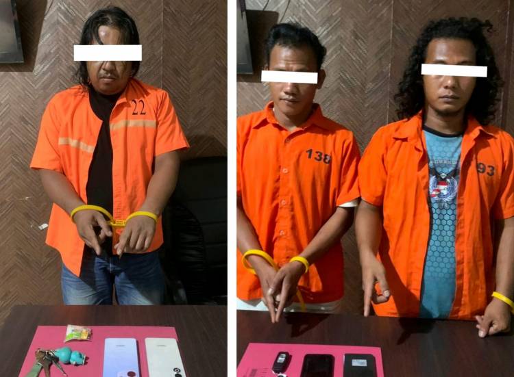 Patroli Gabungan Polres Bengkalis Ringkus Tiga Pelaku Narkoba di Banta