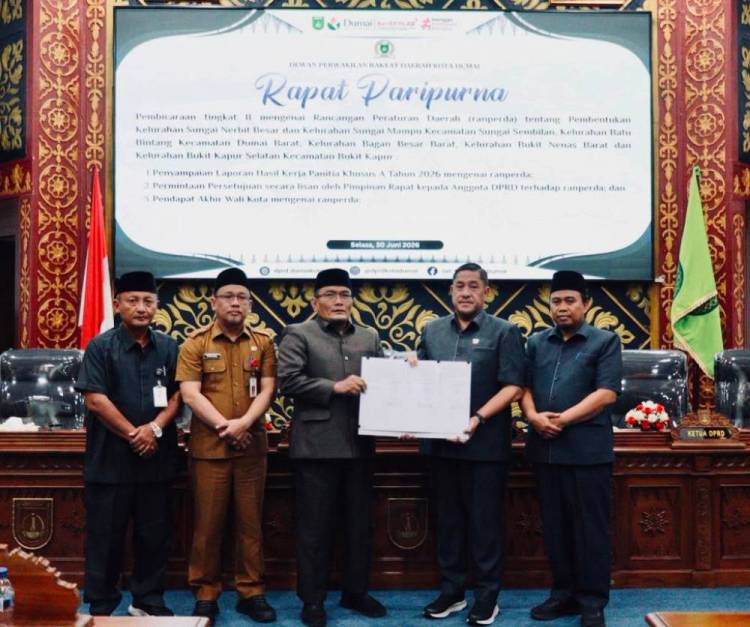 DPRD dan Pemko Dumai Sepakati Pembentukan 6 Kelurahan Baru, Total Menjadi 42 Kelurahan