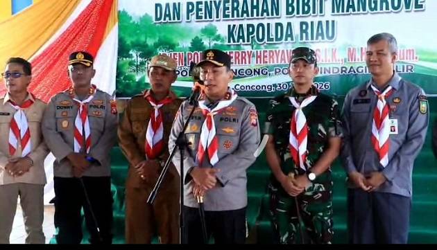 Kapolda Riau Soroti Kerusakan Mangrove Terparah di Inhil