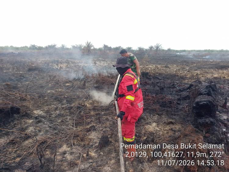 Hari Kedua Pemadaman Karhutla Rohil, Tim Gabungan Pastikan Tidak Ada Titik Api