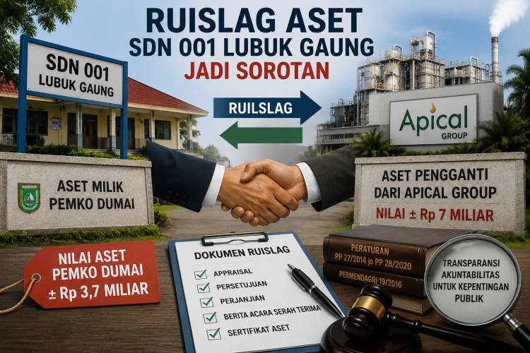 Ruislag SDN 001 Lubuk Gaung ke Apical, Inspektorat Tak Merespon Soal Tahapan Audit