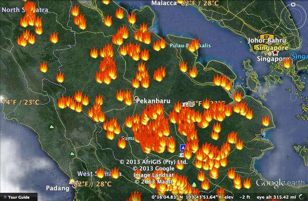 Jumlah Titik Api Di Riau Menunjukkan Peningkatan 