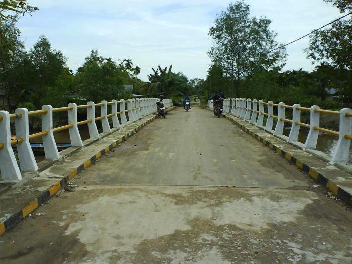 Sudah Dibangun Jembatan Baru Menggunakan Kontruksi Beton