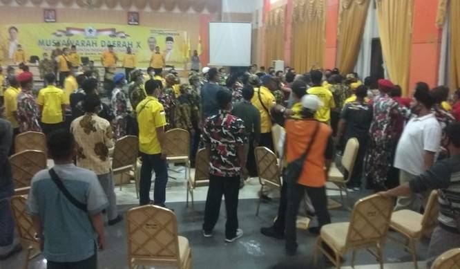 Kericuhan Pecah, Musda Golkar Inhu Dihentikan