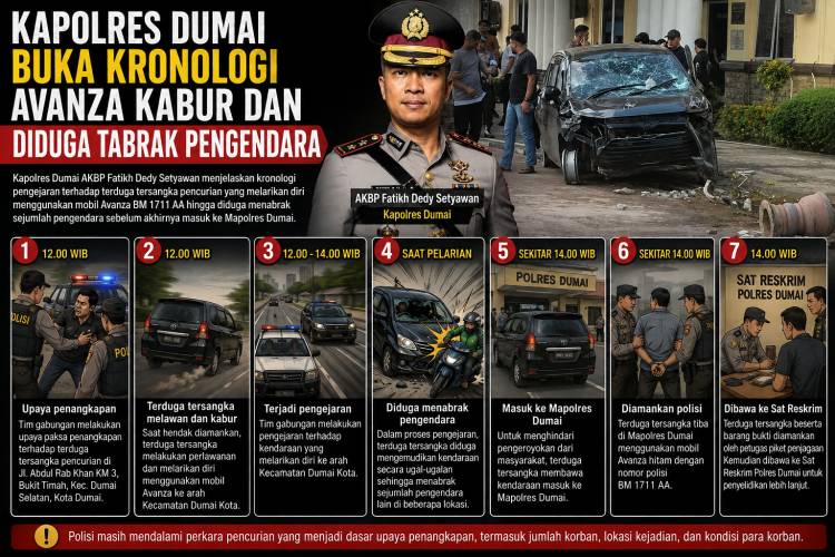 Kapolres Dumai Buka Kronologi Avanza Kabur dan Tabrak Pengendara