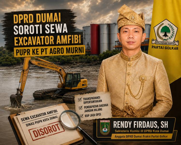 DPRD Dumai Soroti Sewa Excavator Amfibi PUPR ke PT Agro Murni, RDP Jadi Opsi