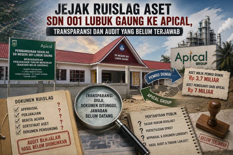 Jejak Aset SDN 001 Lubuk Gaung ke Apical, Transparansi dan Audit yang Belum Terjawab