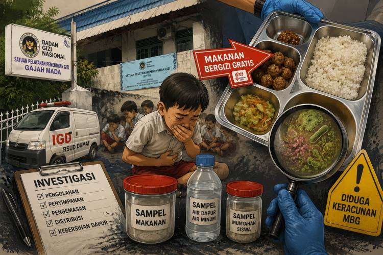 Dinkes Investigasi SPPG Dumai, 41 Masuk IGD dan Sampel Makanan Diuji