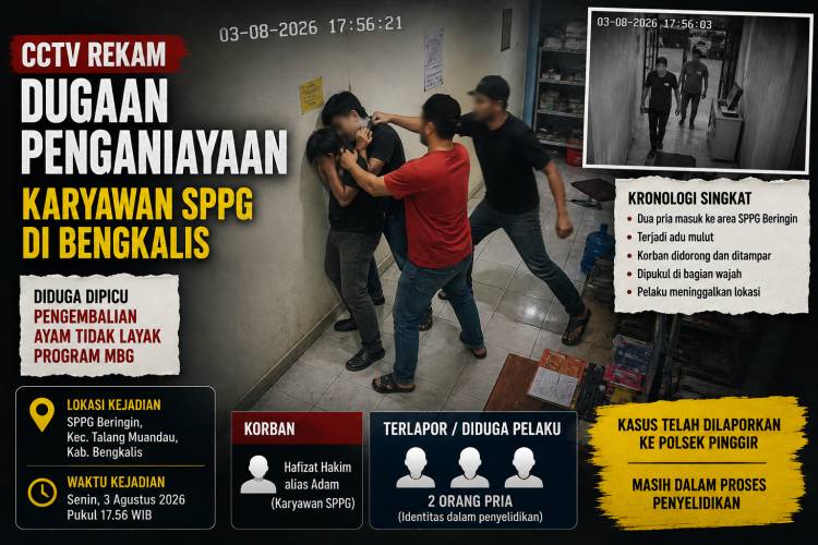 Viral CCTV Dugaan Penganiayaan Karyawan SPPG MBG di Talang Muandau