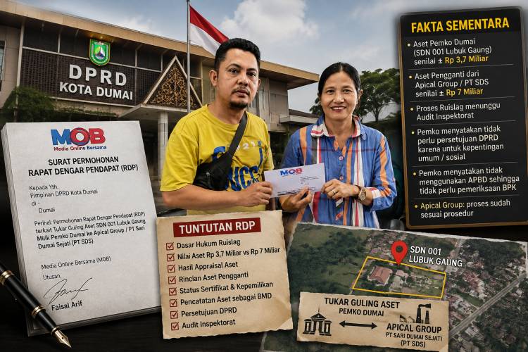 Ruislag SDN 001 ke Apical Disorot, MOB Desak DPRD Gelar RDP dan Buka Dokumen