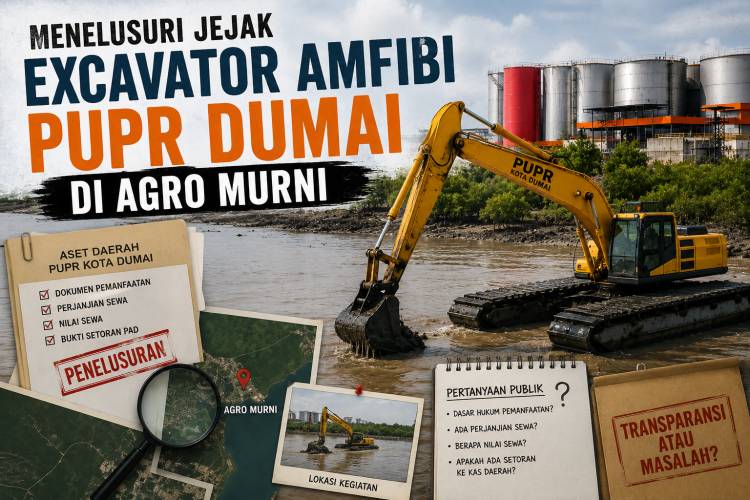 Menelusuri Jejak Excavator Amfibi PUPR Dumai di Agro Murni