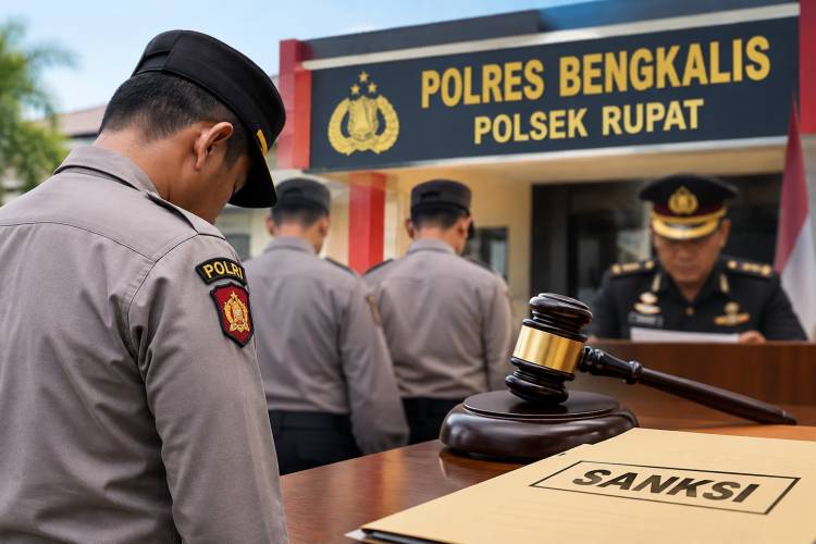 Polres Bengkalis Proses Anggota Polsek Rupat, Termasuk Seorang Perwira
