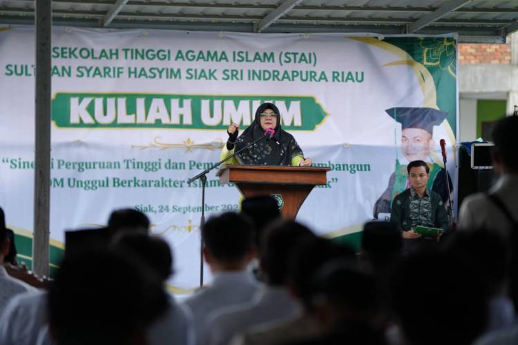 Kuliah Umum STAI Siak, Bupati Afni Tekankan Disiplin dan Karakter Islami