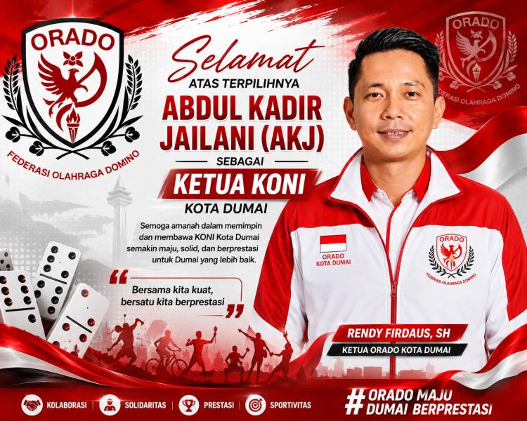 Ketua Orado Dumai Ucapkan Selamat kepada Abdul Kadir Jailani Terpilih Ketua KONI