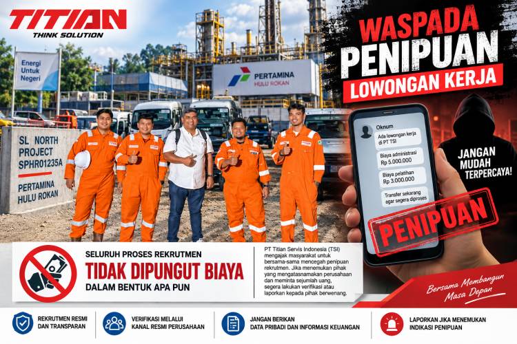 Waspada Calo Rekrutmen, PT TSI Pastikan Lowongan Project PHR Gratis
