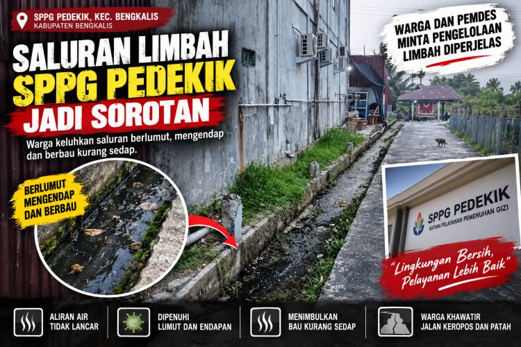 Saluran SPPG Pedekik Berlumut dan Berbau, Pemdes Minta Pengelolaan Limbah Diperjelas
