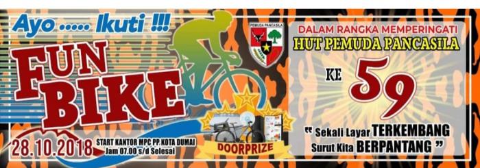 Jangan Lupa! Yuk Ramaikan Fun Bike Pemuda Pancasila Kota Dumai