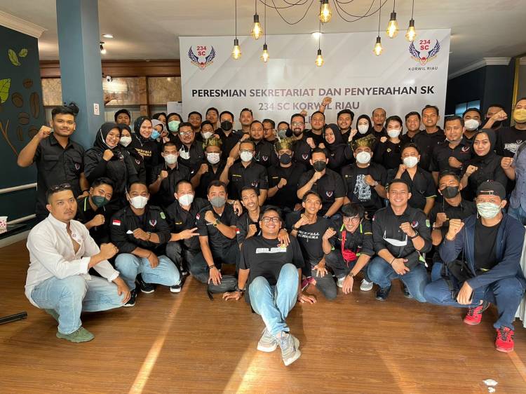 Peresmian Sekretariat dan SK 234 SC Korwil Riau Digelar Sederhana