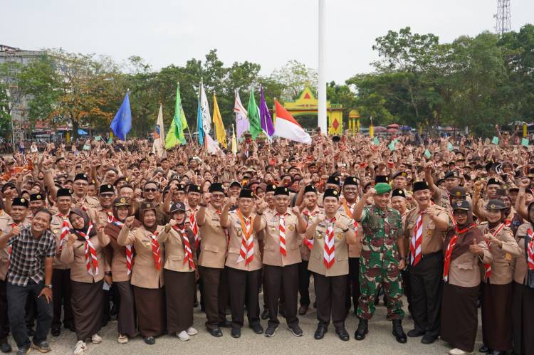 Pj Bupati Inhil Erisman Pimpin Upacara Hari Pramuka ke-63