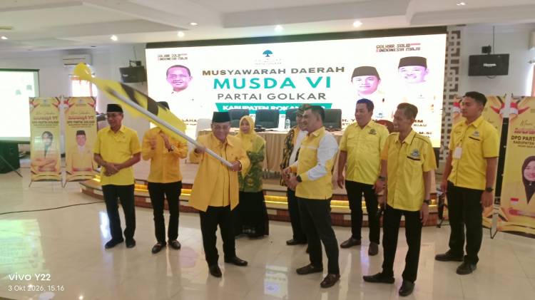 Aklamasi, H. Bistamam Pimpin Golkar Rohil 2026&ndash;2030