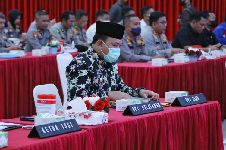 Rute Lintasan di Perluas Wabup Husni Rakor Pengamanan TDS 2022 Bersama Kapolda Riau
