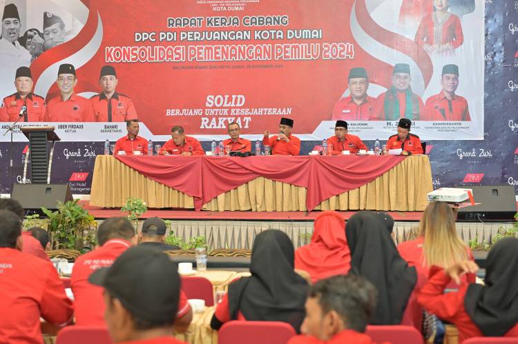 Solid Memenangkan Pemilu 2024, DPC PDI Perjuangan Kota Dumai Gelar Rakercab