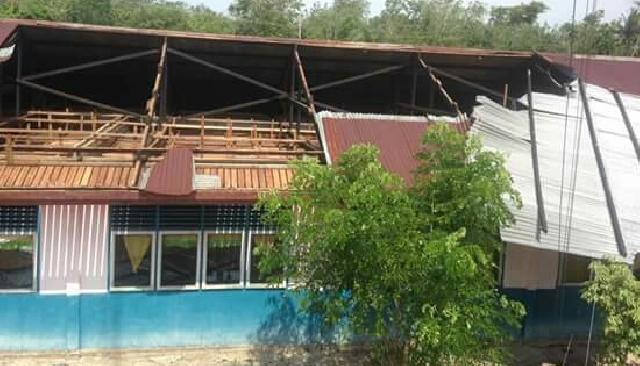 Dua Sekolah Di Meranti Rusak Berat Dihantam Puting Beliung